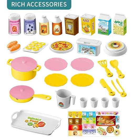 Play House Kitchen Toy Set Simulation Mini Cooking Table