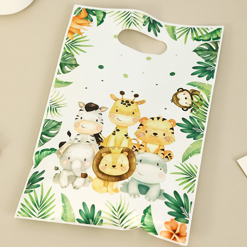10pcs Jungle Animal Pattern Gift Bag