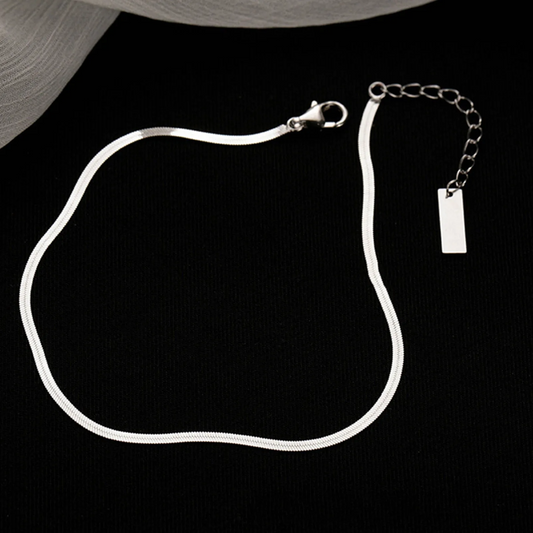 Simple Anklet Silver Color Pendant