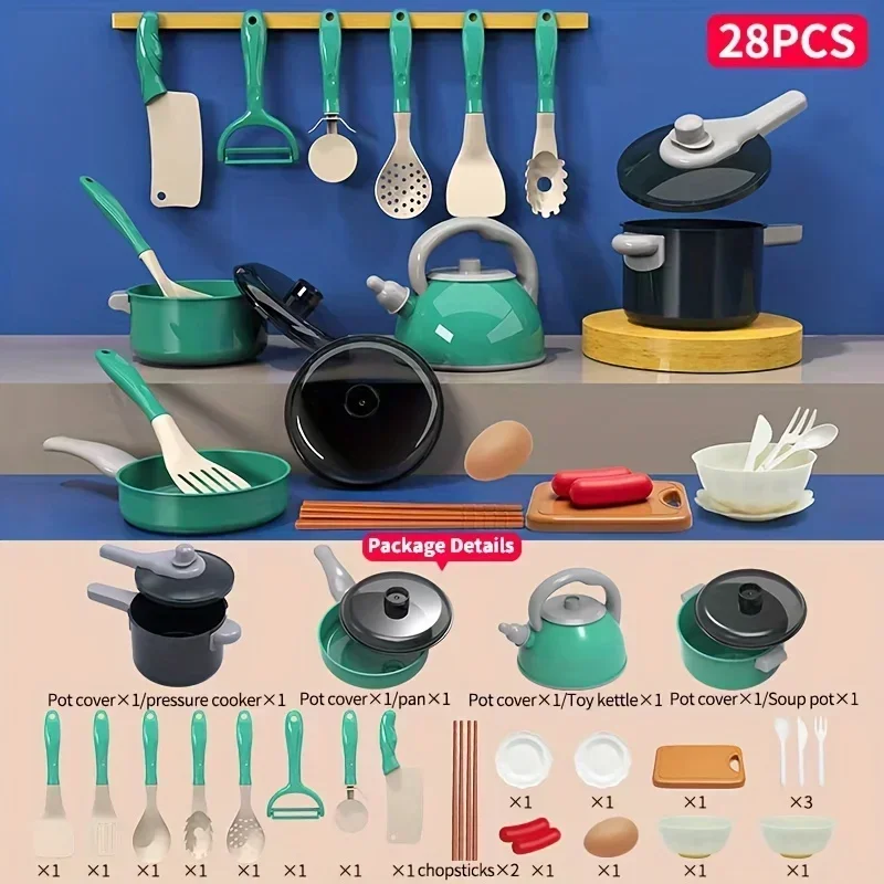 28pcs Mini Kitchen Accessories Kids Kitchen Toys