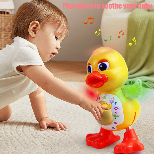 Electric Dancing Duck Funny Blink Eyes Flashing Light Shake