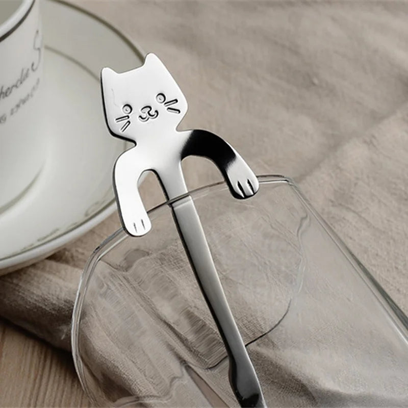Stainless Steel Coffee Spoon Cat Shape