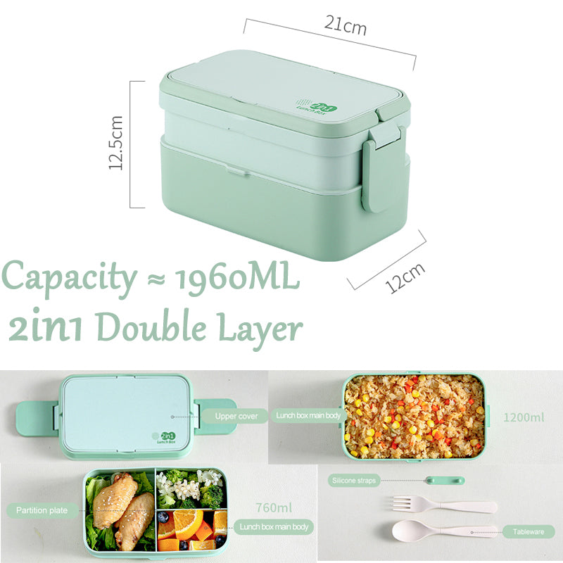 Eco-friendly Green Lunch Box Bamboo Fiber