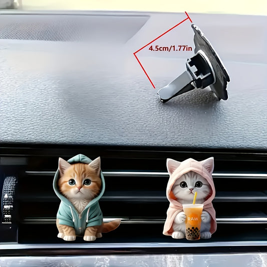 Cute cat acrylic car aromatherapy, long-lasting fragrance
