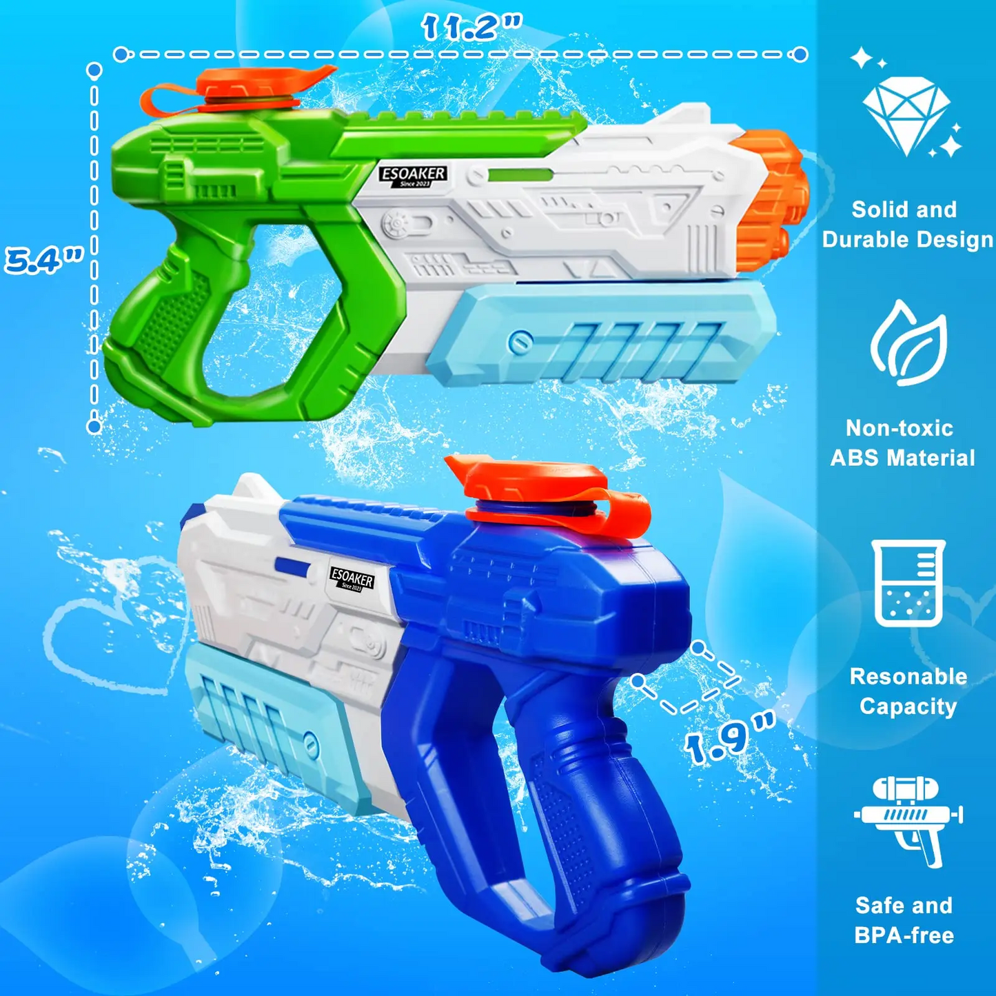 600cc High Capacity Water Gun for Kids