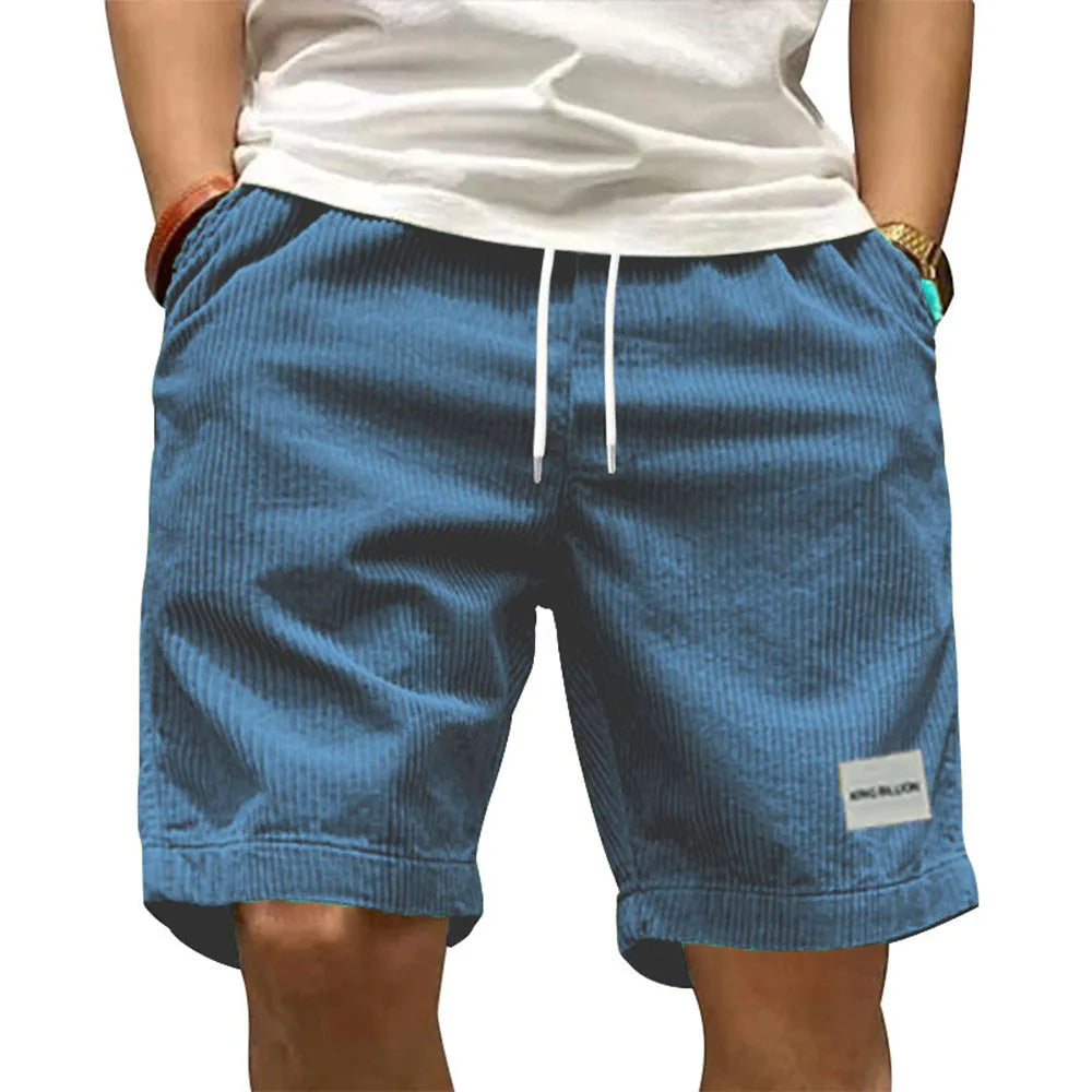 Men's Summer Trendy Retro Corduroy Short Pants