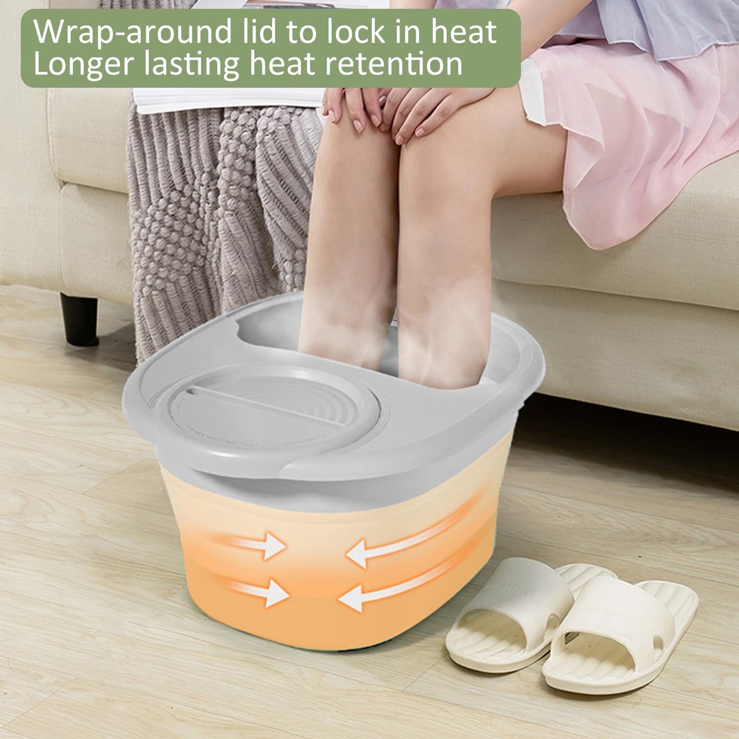 Foldable Home Foot Bath Bucket Massage Foot Wash Leisure