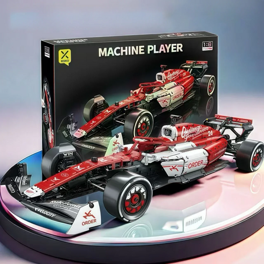 1768PCS 1:8 F1 Architecture Racing MOC Building Blocks