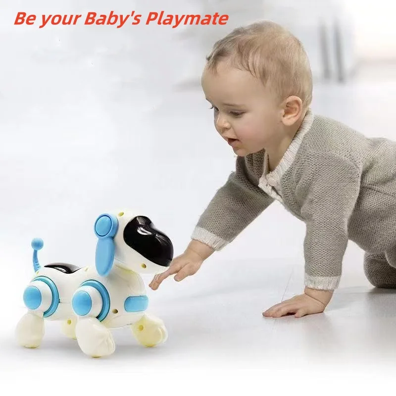 Kids Robot Electronic Dog Toys Music Crawling