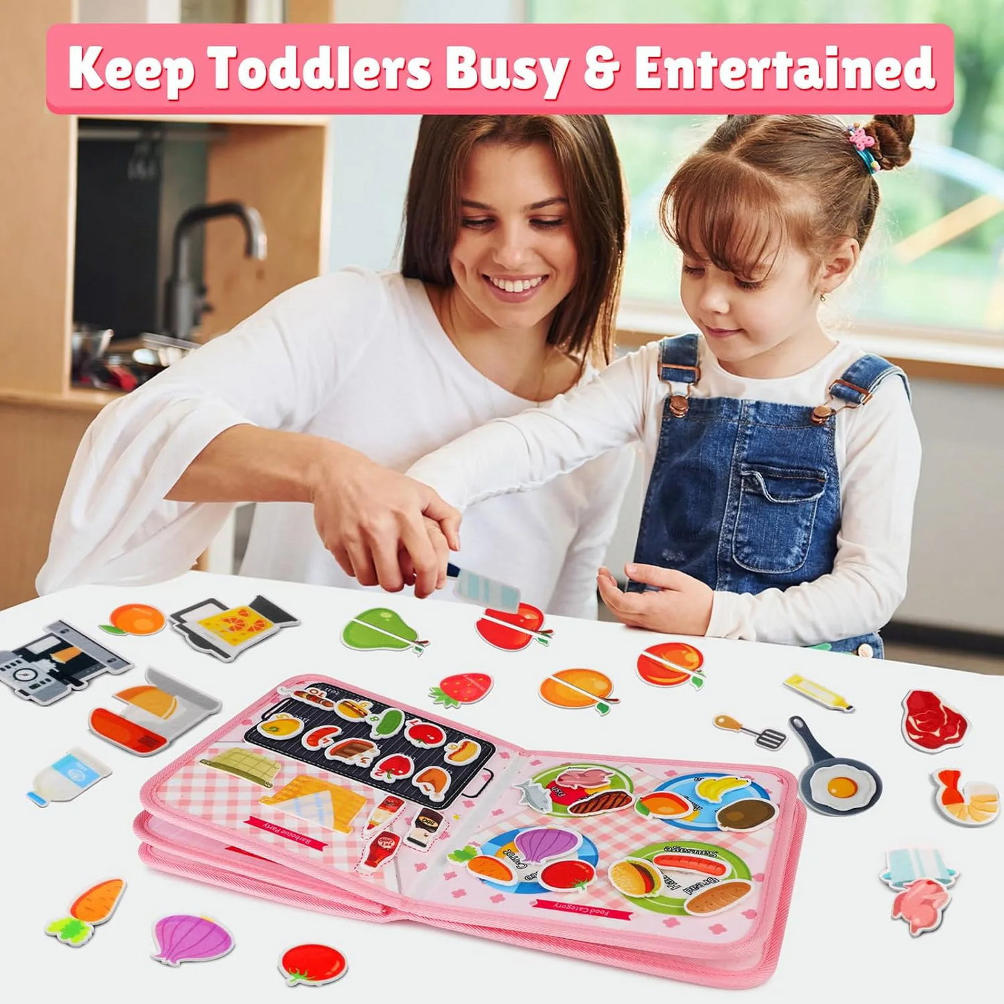 Toddler Busy Board Montessori Toys Cook Busy Book