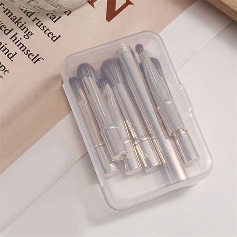 6Pcs Mini Travel Makeup Brushes Set with Box Portable Cosmetic