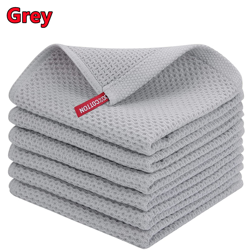 Cotton Dishcloth Ultra Soft Absorbent Kitchen Towel Household Cleaning