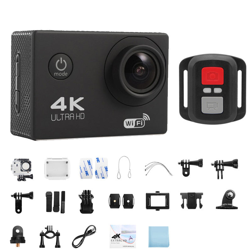 4K Action Camera 1080P/30FPS WiFi 2.0" 170D Underwater Waterproof