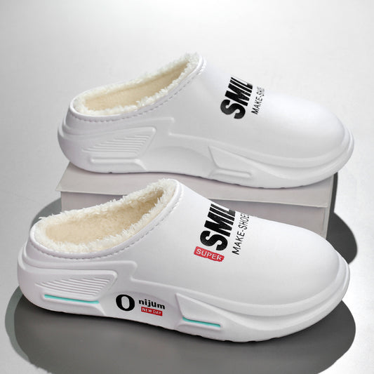 New Winter Men Warm Slippers Cotton Slippers Outdoor