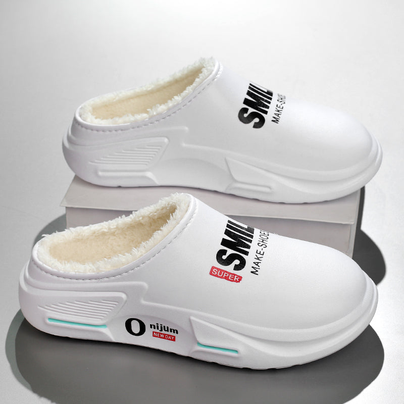 New Winter Men Warm Slippers Cotton Slippers Outdoor