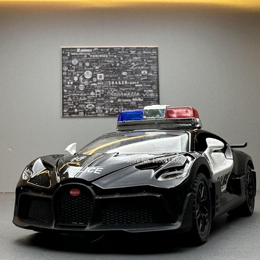 Bugatti Police Car Alloy Car Toy Metal Diecasts