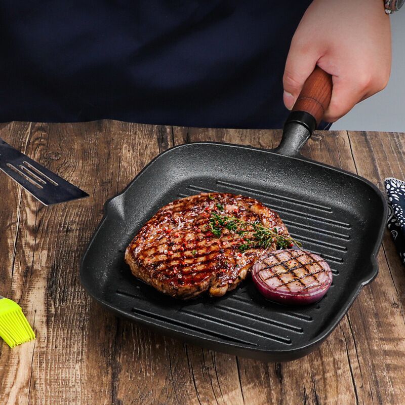 Thickened Cast Iron Steak Frying Pan Non-stick