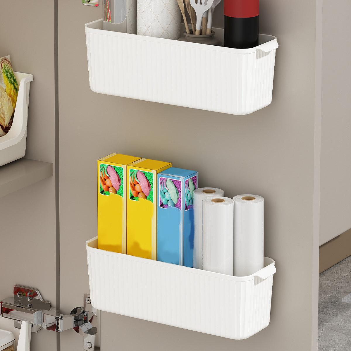 Wall Mounted Punch Free Self Adhesive Storage Rack