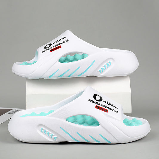 2024 New Men Massage Slippers Slides Indoor Outdoor Sandals