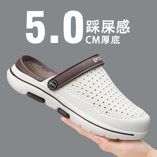 Summer Men Slippers Men's Casual Shoes Hole Shoes Clogs