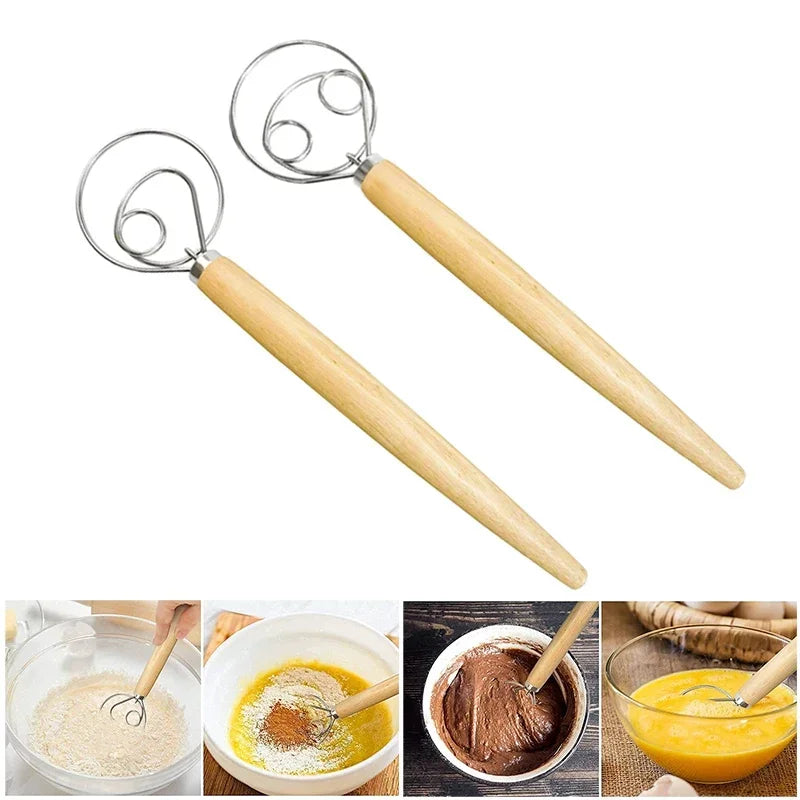 Cake Tools Danish Dough Whisk Stainless Steel