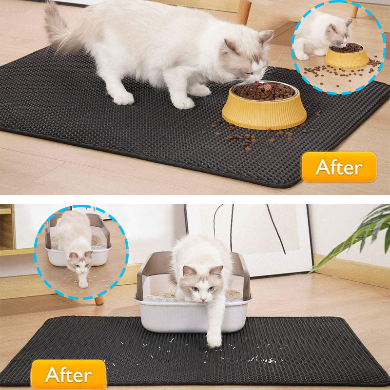 Pet Cat Litter Mat Waterproof Double Layer Cat Litter