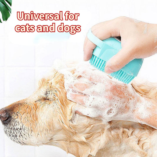 Bathroom Puppy Big Dog Cat Bath Massage Gloves Brush Soft