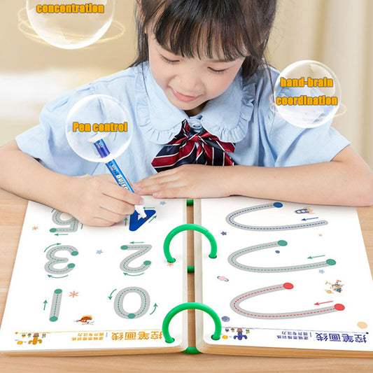 32Page Children Montessori Drawing Toy Pen Control Training Color