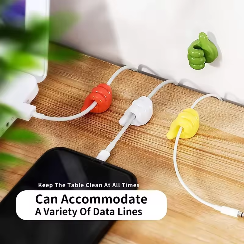 10pcs Wall Hooks Silicone Thumb Self-Adhesive Thumb