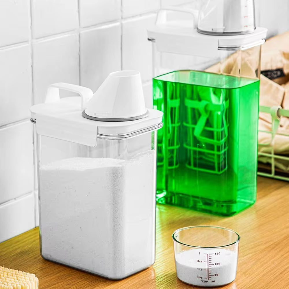 Airtight Laundry Detergent Dispenser Powder Storage Box