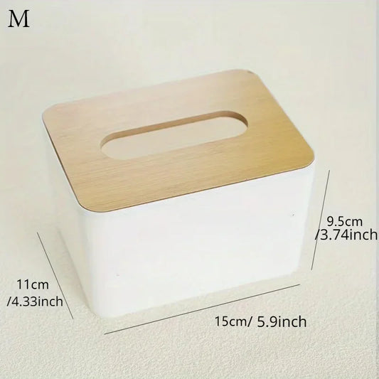 Japanese Simple Wooden Plastic Home Tissue Box