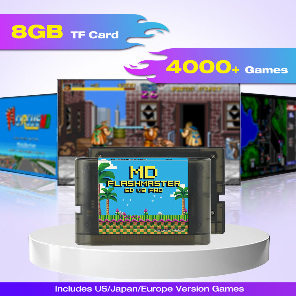 Mega Drive V3.0 Pro Card 4000 in 1 With 8GB TF Card MD Game Card