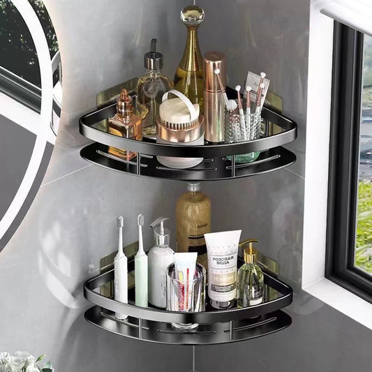 Bathroom Shelf Aluminum Alloy Shampoo Rack Makeup Storage Organizer