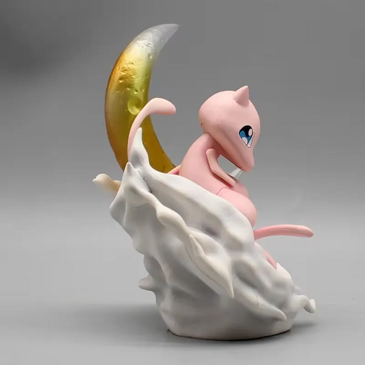 14cm pokemon Kawaii Mew Moon Scene Anime Action Figure Model