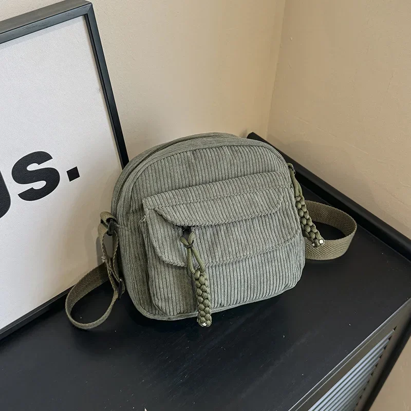 Korean Harajuku Messenger Bags Corduroy