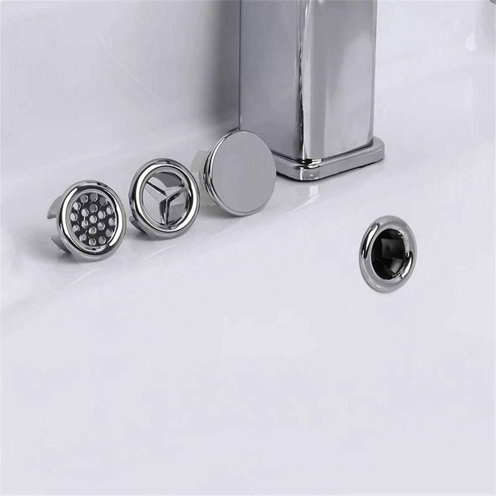 2pcs Bathroom Sink Hole Cover Basin Trim Cap