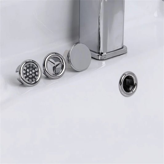 2pcs Bathroom Sink Hole Cover Basin Trim Cap