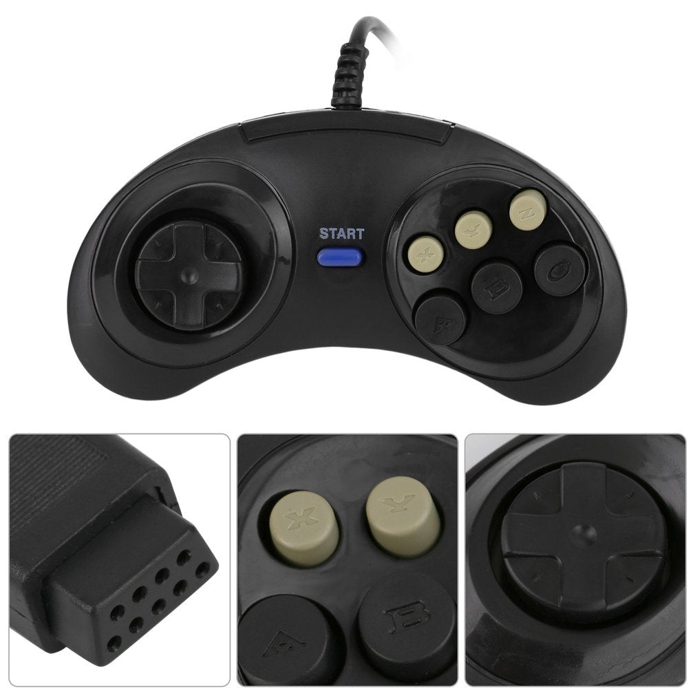 For Game Controller SEGA Genesis Megadrive for 16 Bit Handle