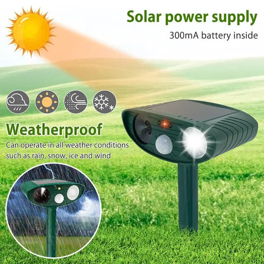 Cat Dog Repellant Solar Powered Rechargeable Garden Waterproof creature Deterrent For Farm Yard
