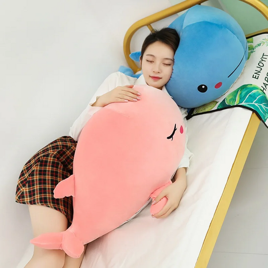 Kawaii Soft Whale Plush Toy Cartoon Animal Fish Stuffed Doll