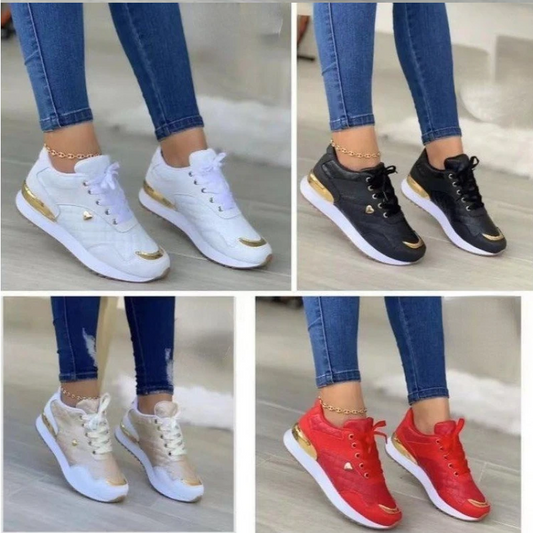 Sneakers Women Lace Up Flats Ladies