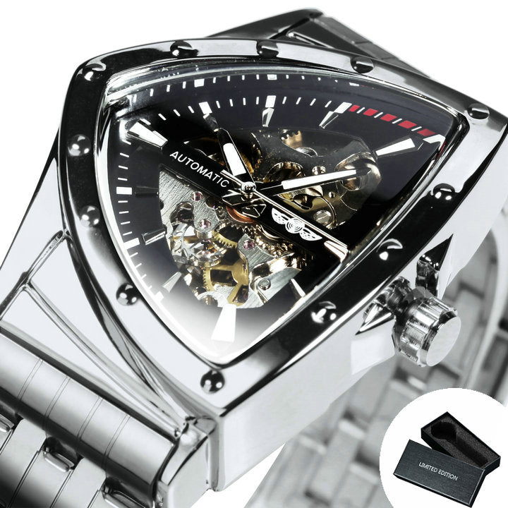Military Triangle Skeleton Automatic Watch for Men