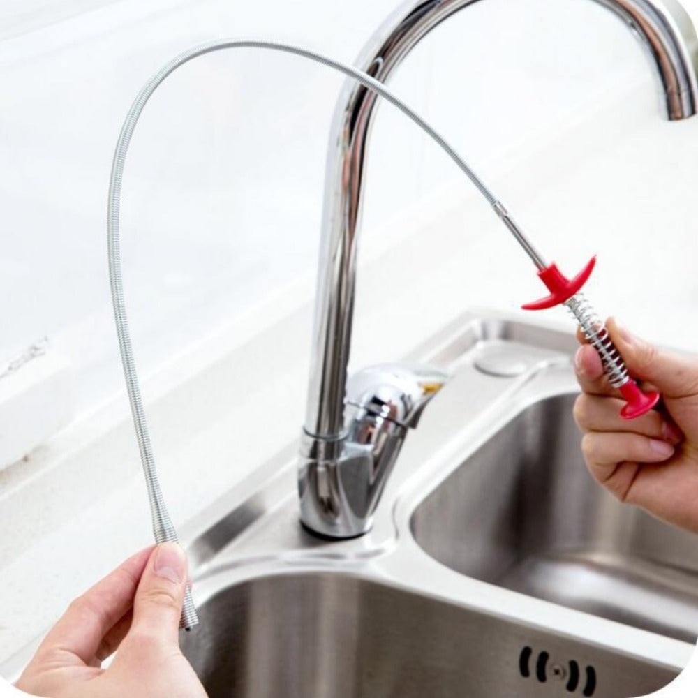 Hand Pinches Four Claws Cleaning Water Pipe Unclogger