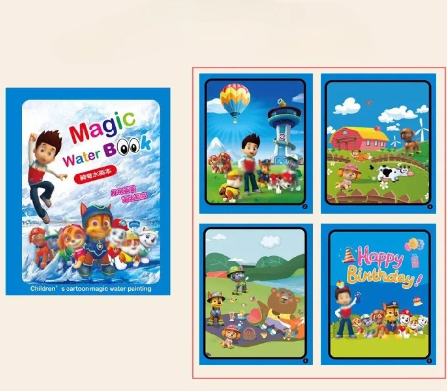 Original Paw Patrol Magic Book Children Creative Graffiti Water