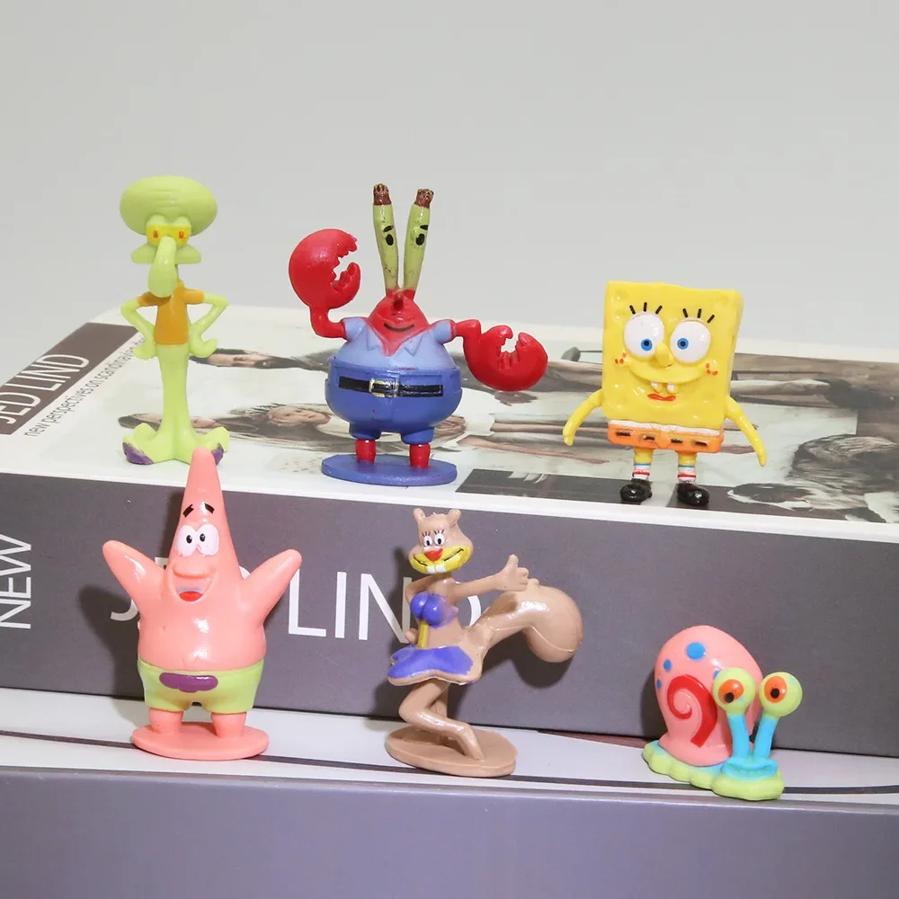 Anime Spongebobs Action Figures Cartoon Mini Dolls