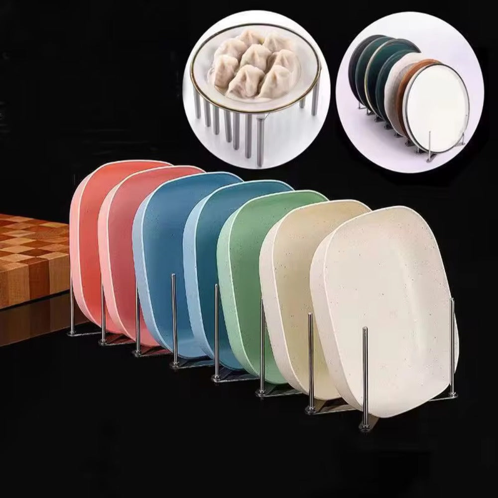 Stainless Steel Bowl Dish Organizer Pot Lid Rack Pan Retractable Foldable