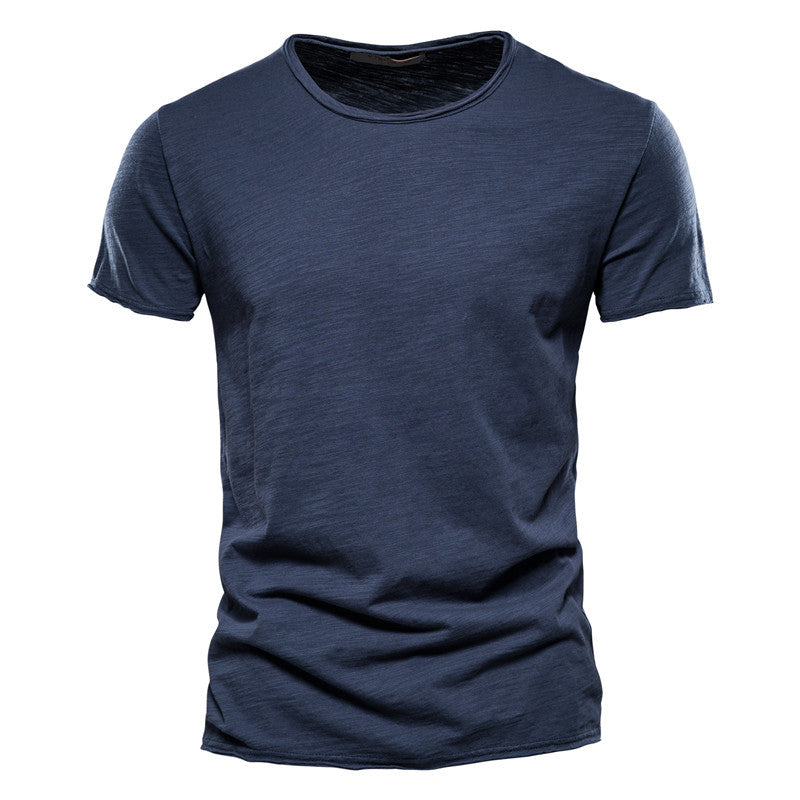100% Cotton Men T-shirt Casual Soft Fitness Summer Thin T-shirts Men's