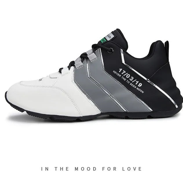 Men's Comfortable Leather Sport Shoes Trendy Thick