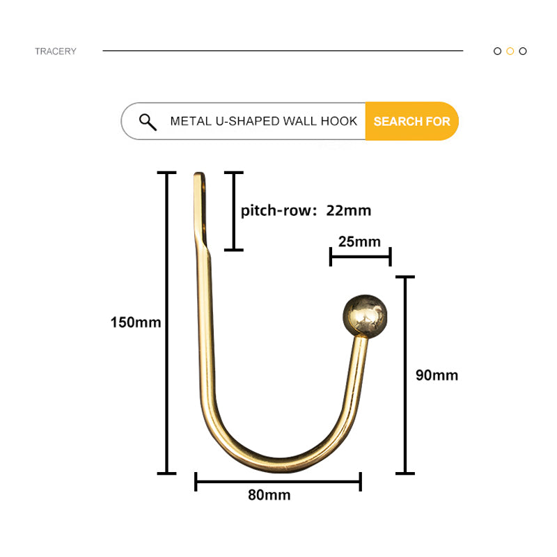 New curtain U-shaped aluminum alloy hook
