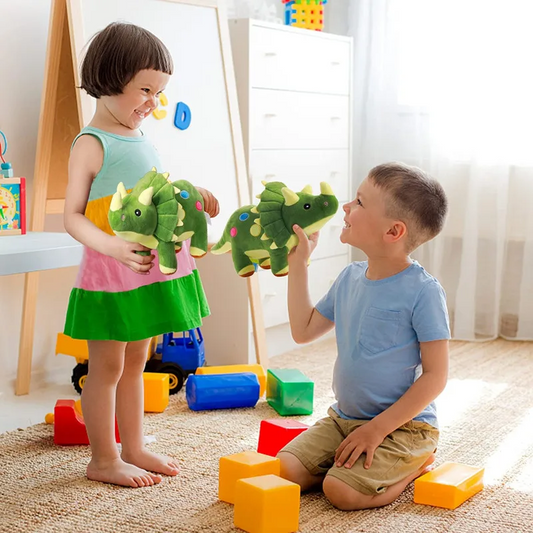 Dinosaur Plush Toy 40cm Stuffed Animal Triceratops Throw Plushie Pillow